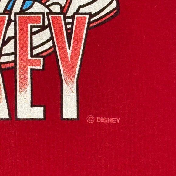 Velva Sheen Mickey Mouse Vintage Red T-Shirt Cartoon Graphic Adult Large USA - Picture 5 of 9